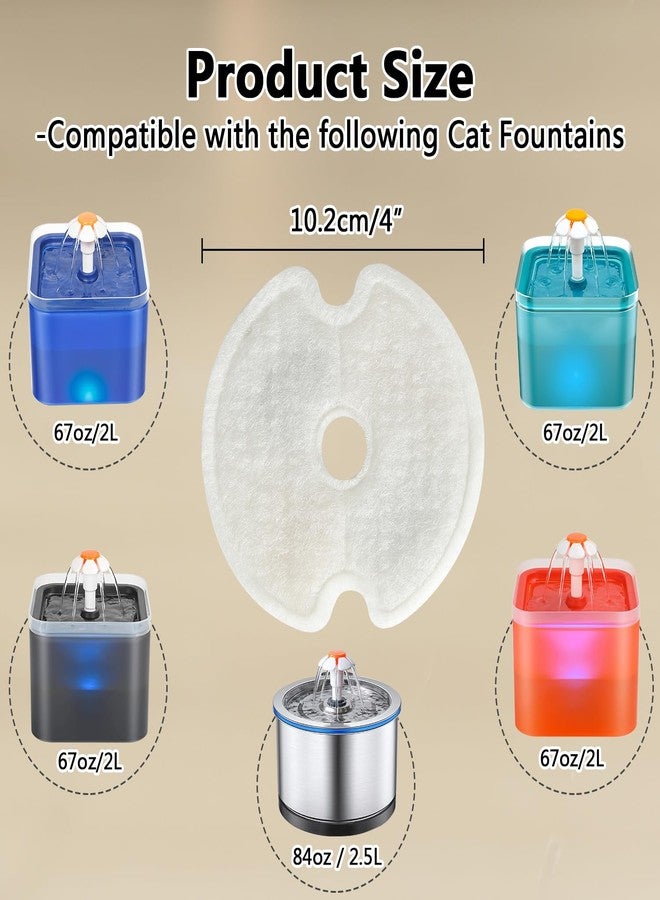 PewinGo Cat Water Fountain Filter 4 Pack, Multiple Filtration Pet Water Fountain Replacement Filter, Cat Fountain Filter 3 Triple Filtration System - Image 2